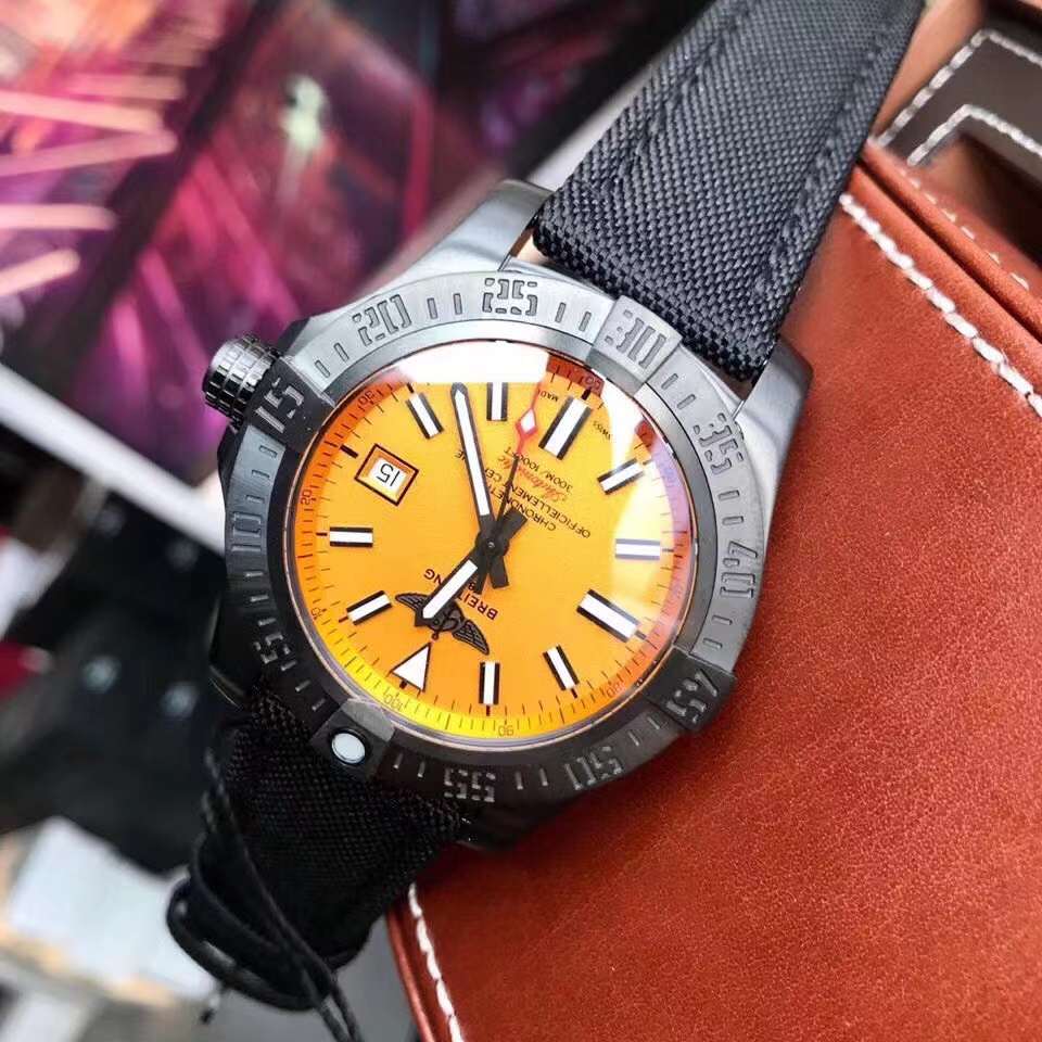 Breitling Avenger Blackbird 44 Yellow Dial