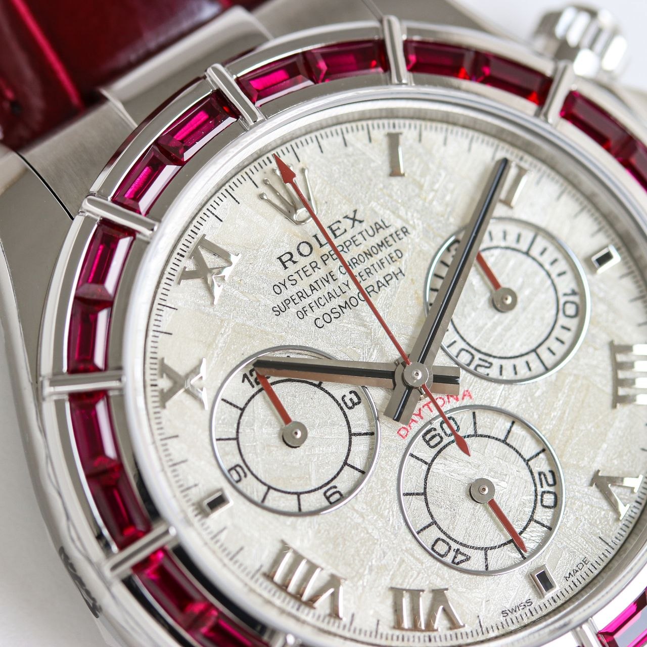 Daytona — Roman Meteorite Dial with 24 Rubies,