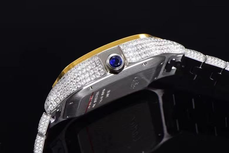 CARTIER Santos De Cartier 40mm Dia YG/SS Dia/Rmn