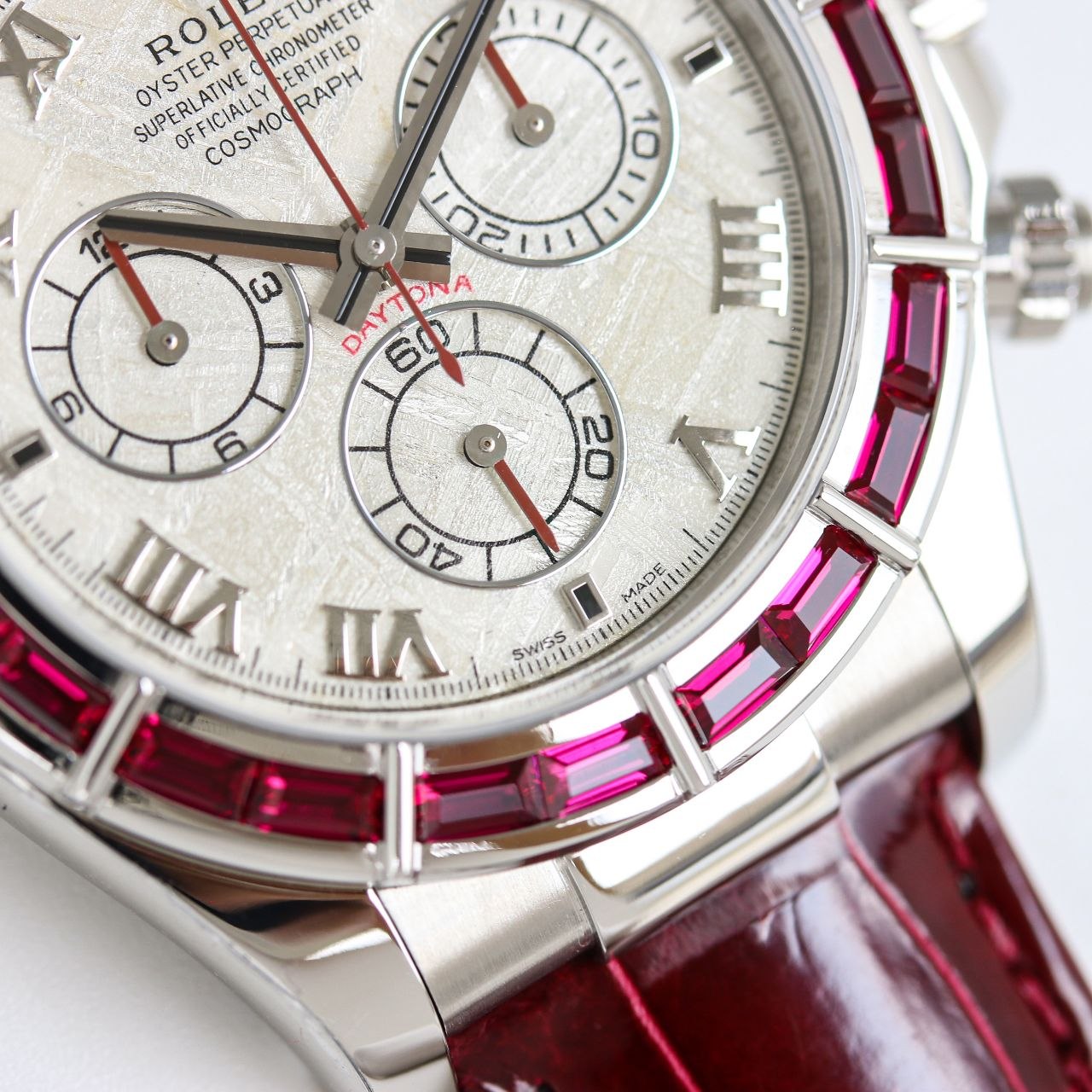 Daytona — Roman Meteorite Dial with 24 Rubies,