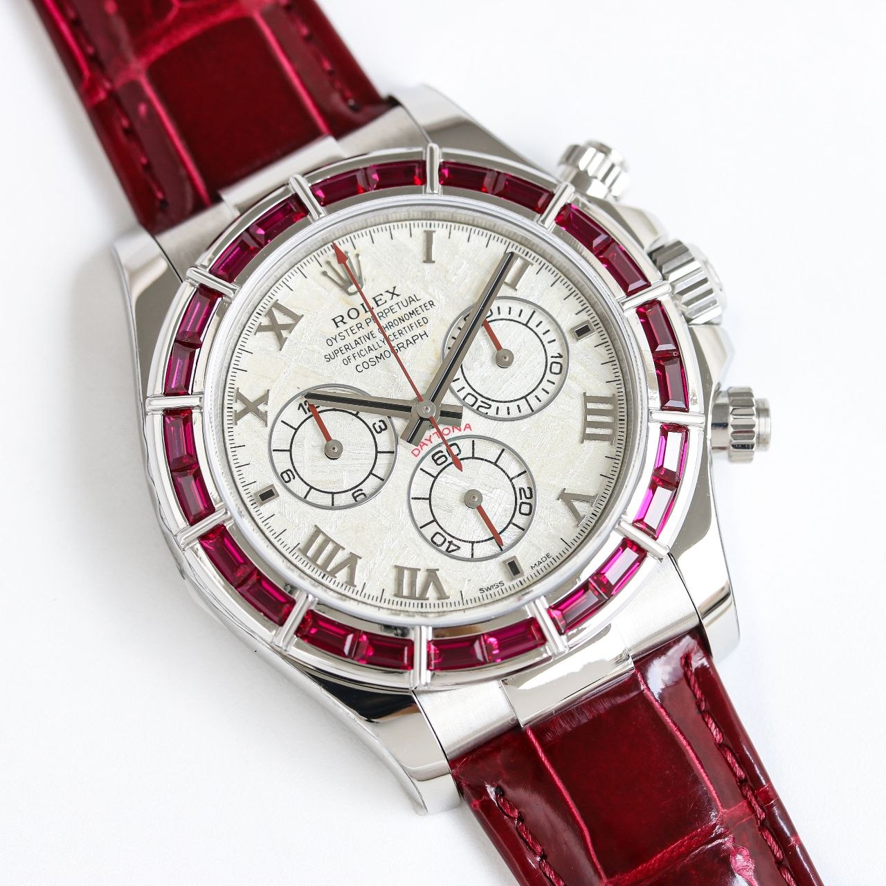 Daytona — Roman Meteorite Dial with 24 Rubies,