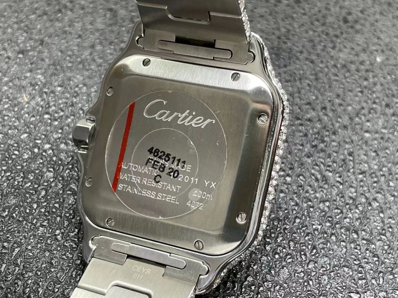 CARTIER Santos 40mm Full VVS Moissanite diamond