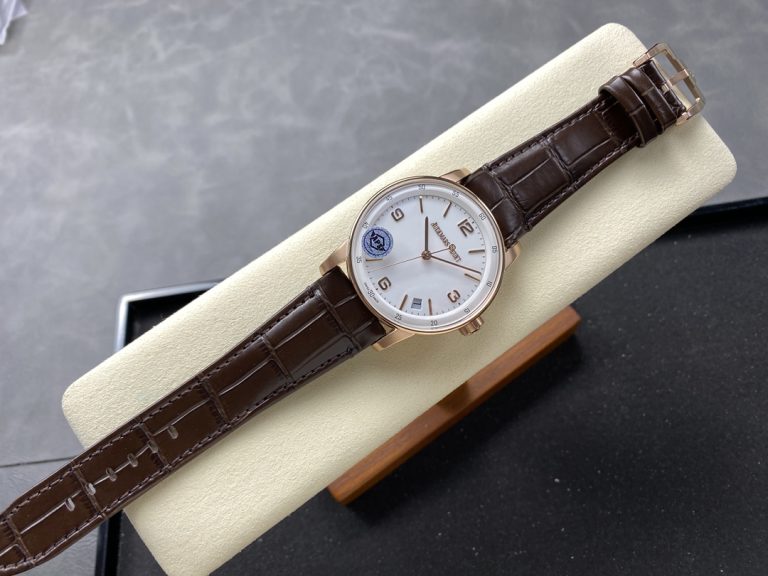 The Audemars Piguet  blue dial three needle automatic