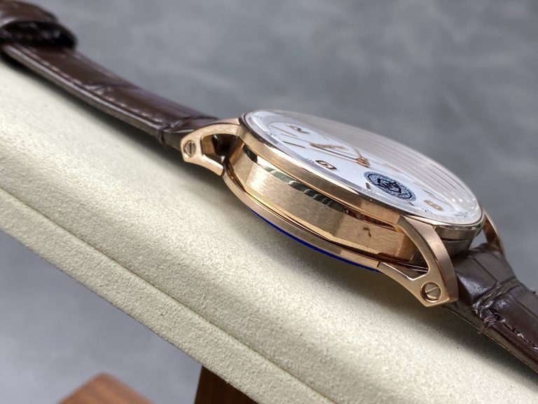 The Audemars Piguet  blue dial three needle automatic
